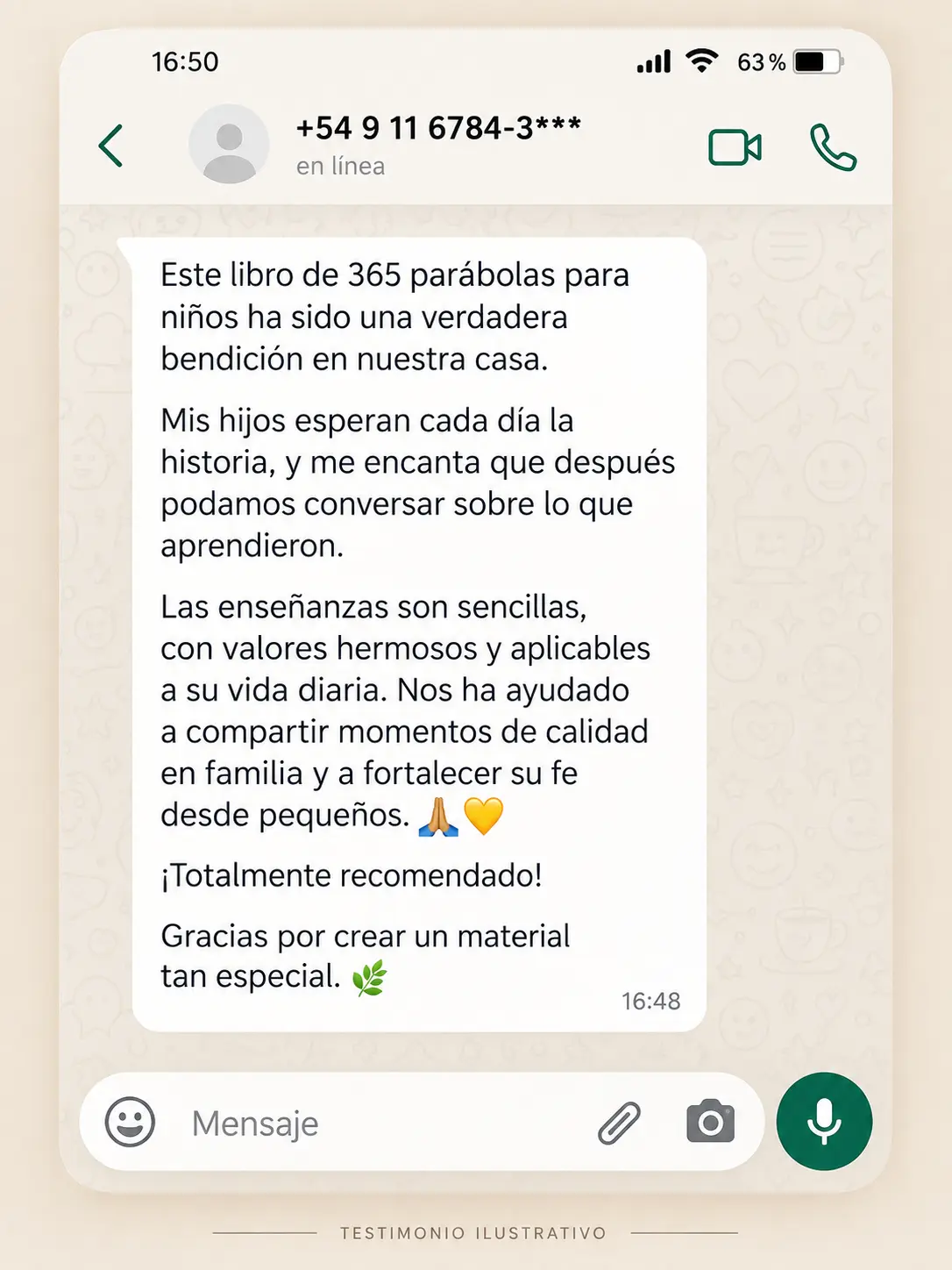 Testimonio sobre las conversaciones familiares inspiradas por 365 Parábolas